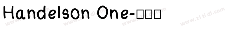 Handelson One字体转换